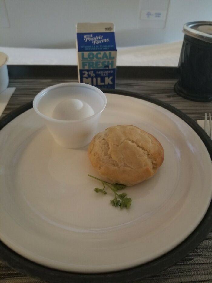 Yesterday's Hospital Breakfast In Chicago. The Garnish Really Makes It