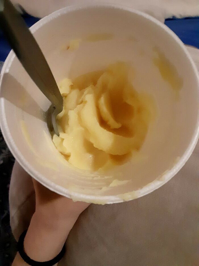I'm A Cancer Patient In The Hospital. Instant Mashed Potatoes Mixed Into Chicken Broth