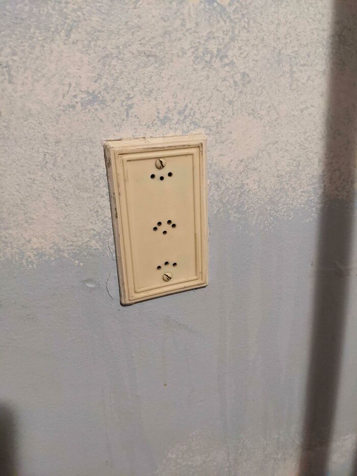 My House (Built In The Mid 70's) Has One Of These In Almost Every Room. Same Size As A Switch Plate, With Copper Wire Strung To The Eleven Sockets