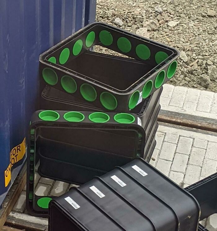 What Is This Plastic Green Bumpy Thing? (Seen On Construction Site Building Tramlines)