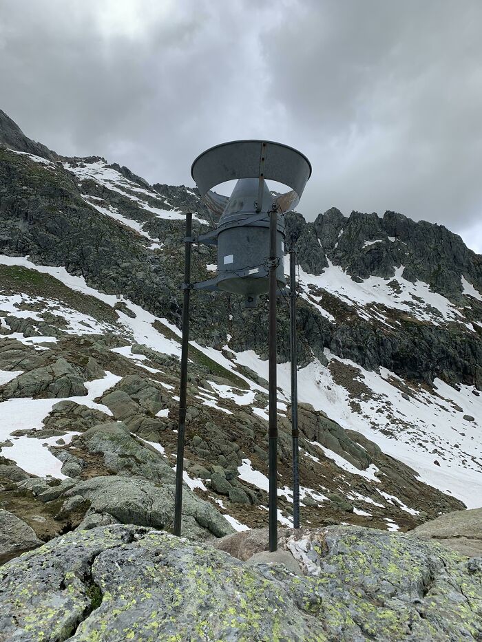 What Is This Metallic Construction Found In The Middle Of Nowhere In The Swiss Alps? It’s Wrapped With Barbed Wire