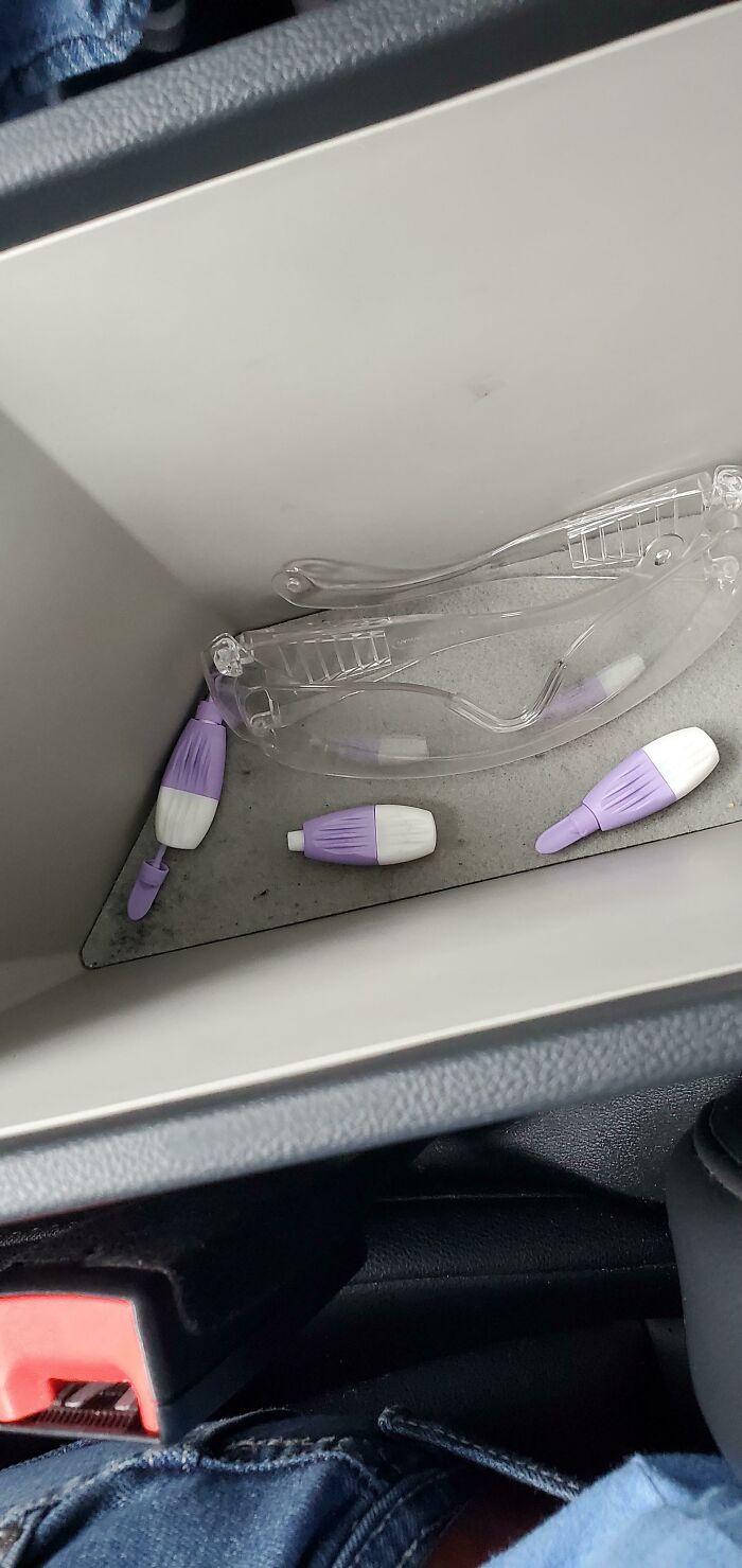 I Found These Purple And White (Medical?) Things In The Center Console Of A Rental From Enterprise, I Also Found About 6 Dollars Cash So I Know It Wasn't Cleaned Properly, What Are They?