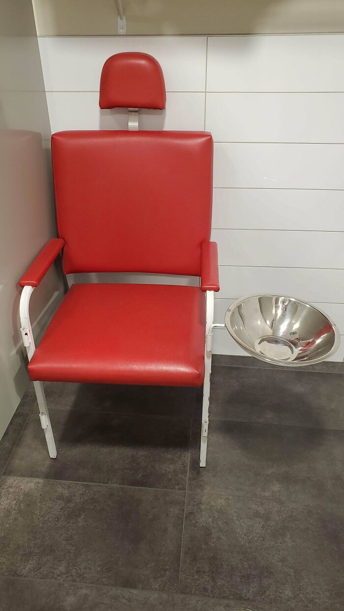 The Strange Chair With A Bowl Attachment In My Workplace Bathroom