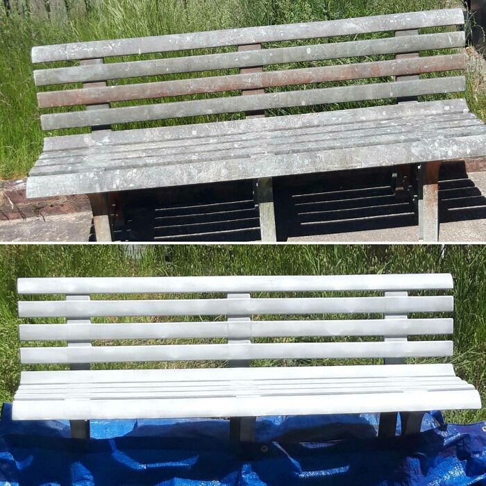 My Neighbour Was Throwing Out An Old Bench. I Gave It A New Lease Of Life