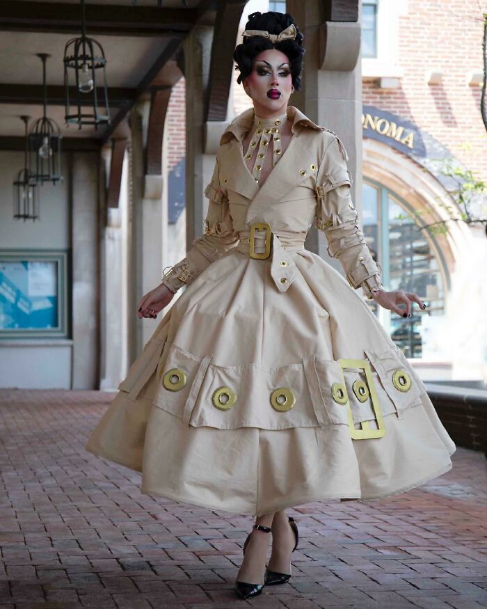 Designed, Sewed, And Modeled This Dior Inspired Trench Coat