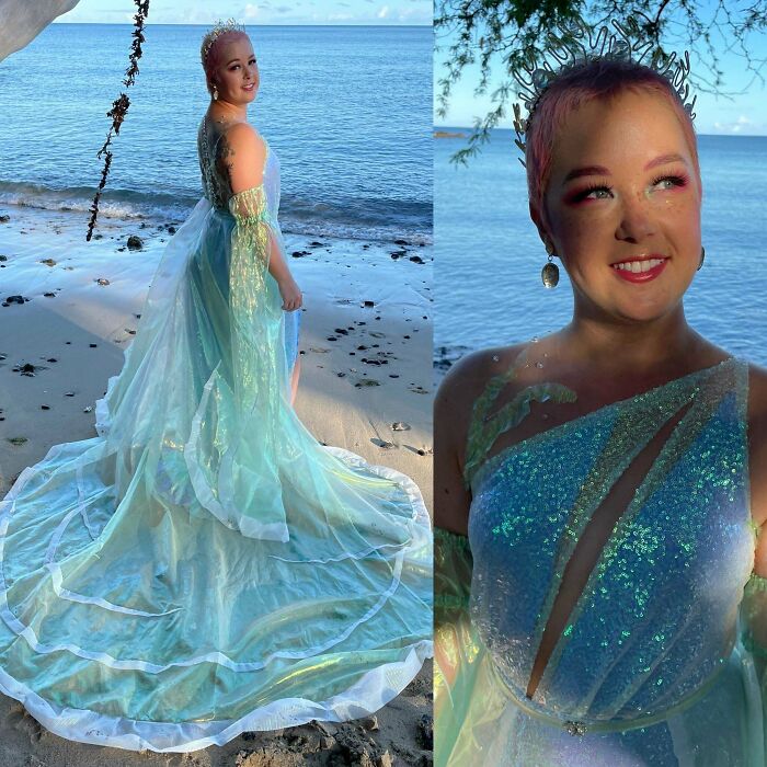 I Made An Ocean Tide Inspired Dress And Crown!