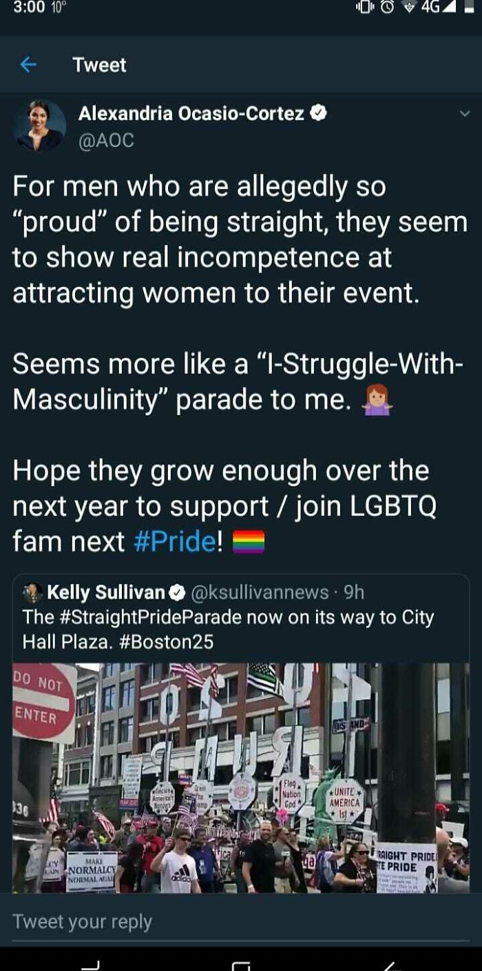 Aoc On Straight Pride Parade