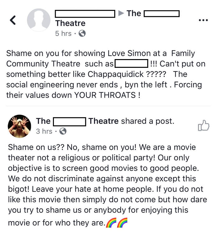 Movie Theater Shutting Down A Homophobe