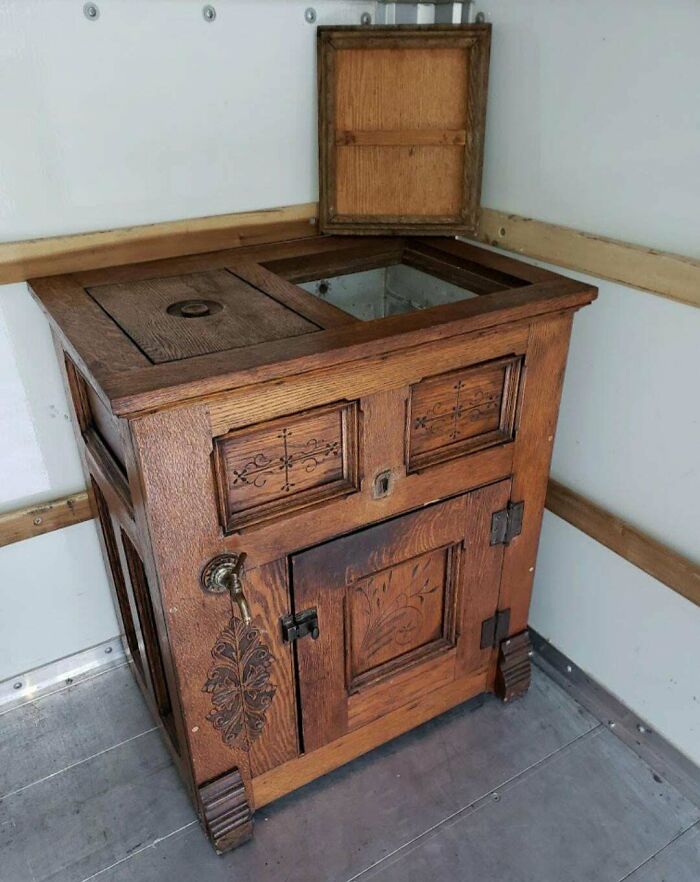 Found This Old Oak Ice Chest