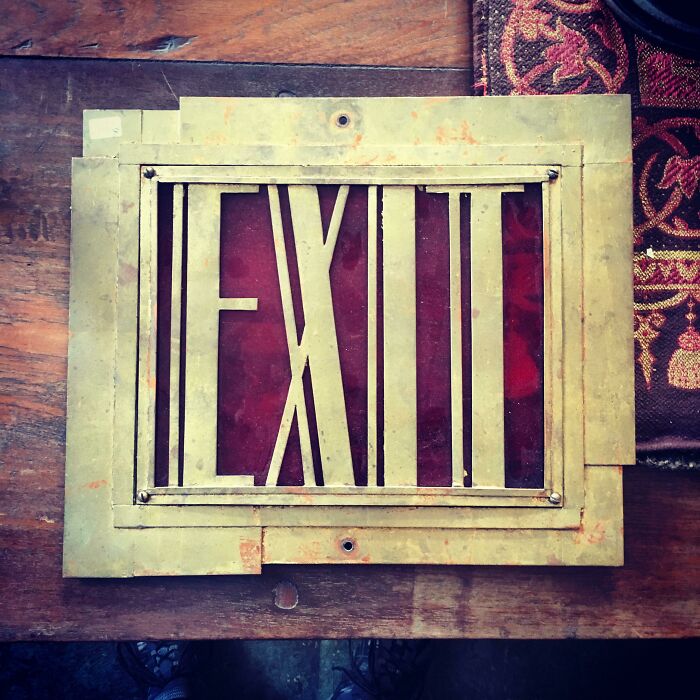 Art Deco Exit Sign