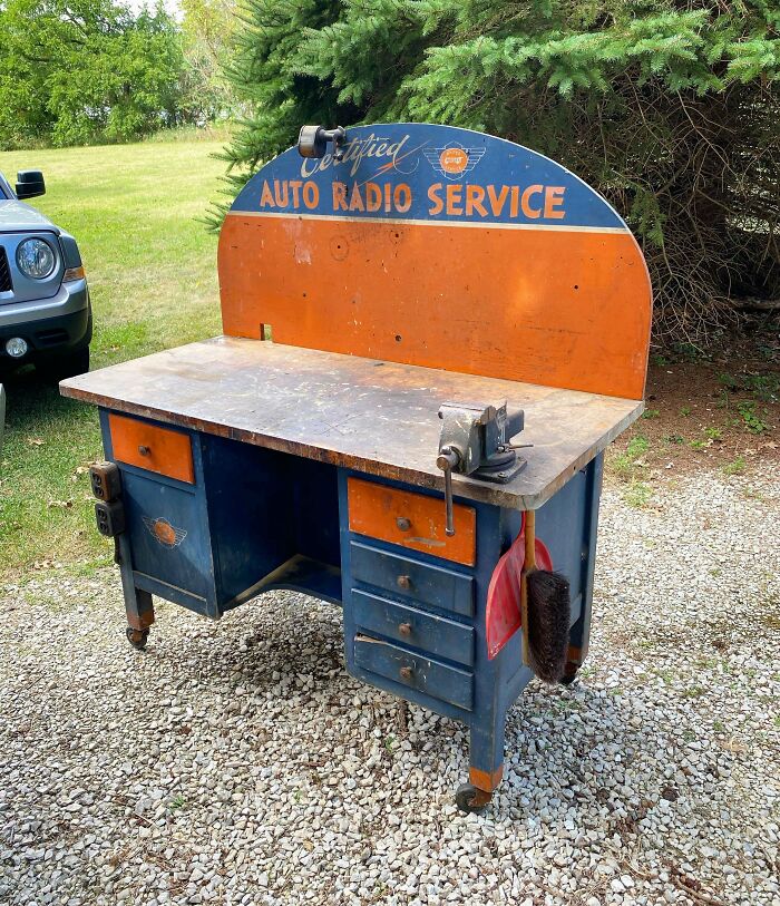 Early United Motors Service Auto Radio Workbench - One Of My Best Finds!