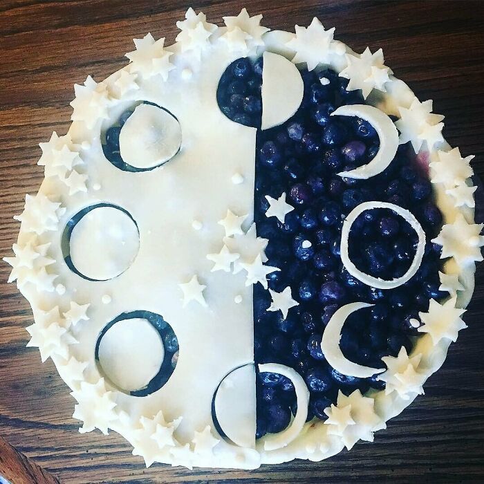 Homemade Lunar Cycle Blueberry Pie!