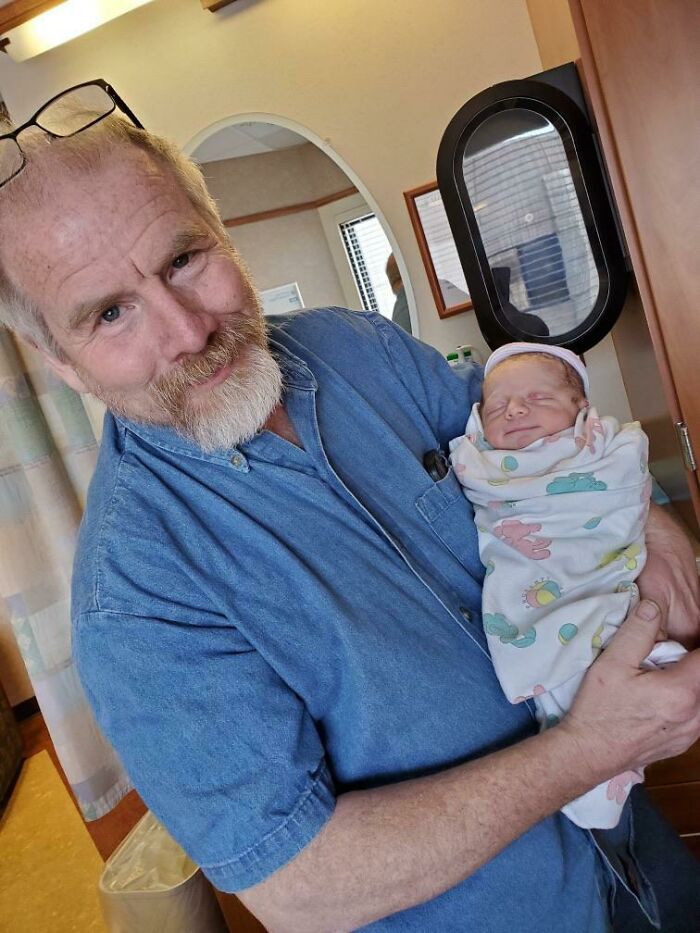 My Dad With His New Grandson!