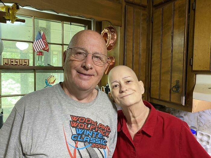 My Parents Are Both In Their 70s (And Look Pretty Good For It). My Mom Was Recently Diagnosed With Two Different Cancers, So She And My Dad Have Matching Haircuts Now