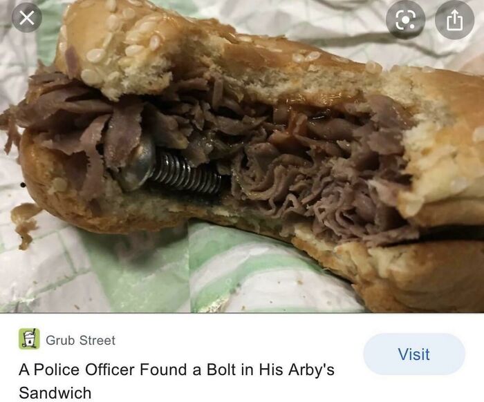 Imagine Expecting To Bite Into Soft Meat But You Bite A Bolt