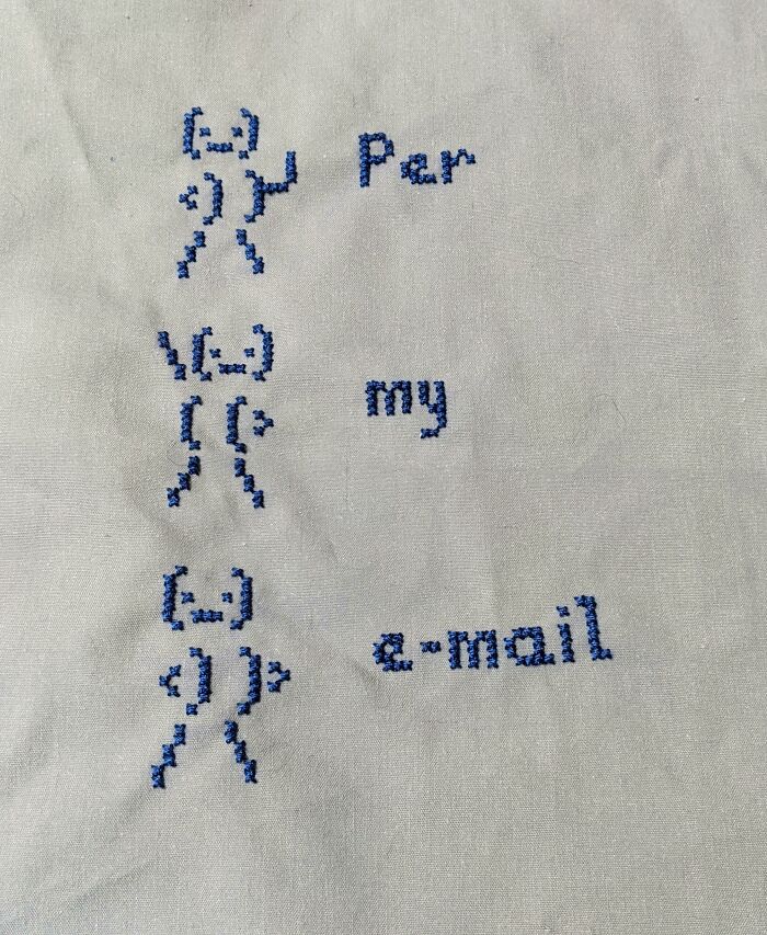 Quick, Silly Stitch To Try Using Waste Canvas. It's Definitely A Bit Harder To Stay Even! Self-Drafted