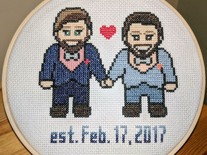 My First Ever Cross Stitch - My First Wedding Anniversary Present To My Husband
