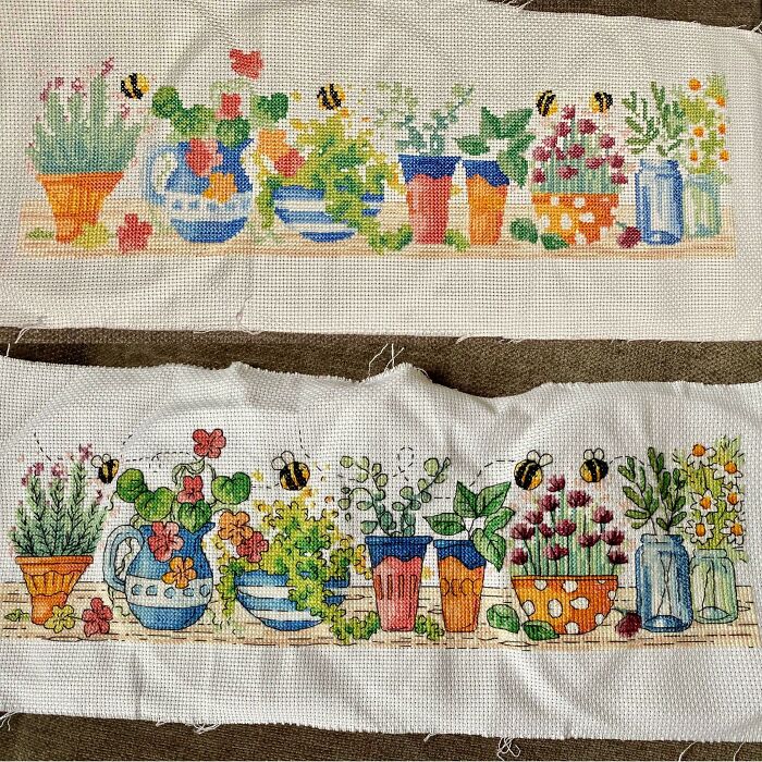 Probably My Most Satisfying “Before And After Backstitching” Example Yet!
