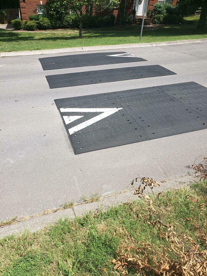 This Speed Hump They Installed In Front Of My House Is About As Useful As A Perforated Cereal Bowl. People Just Drive Down The Middle Of The Road To Avoid It