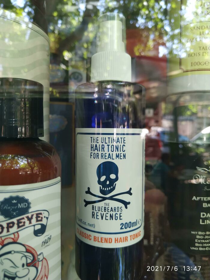 They Tried To Make This Hair Tonic Look Piratey, But It Only Really Looks Like Poison When You Put A Jolly Roger On A Bottle