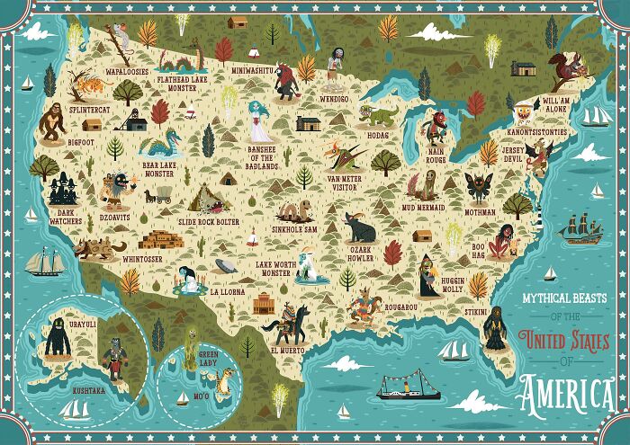 Mythical Beasts Of The United States Of America
