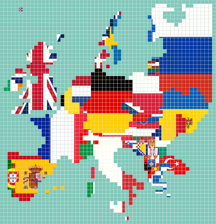 I Just Finished This Population Map Of Europe Where Each Pixel Means ~500,000 People
