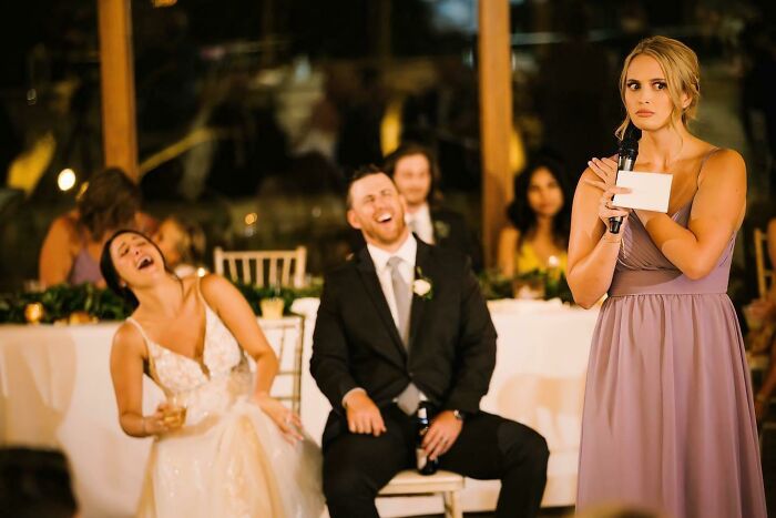 A Candid Shot From A Friend’s Wedding. I Don’t Know The Backstory But This Is A Priceless Picture