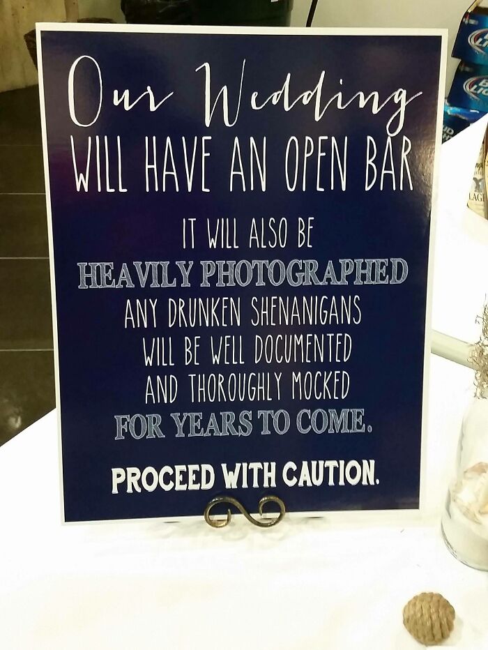 Well, At Least My Cousin Tried To Keep People In Check At Her Wedding Reception