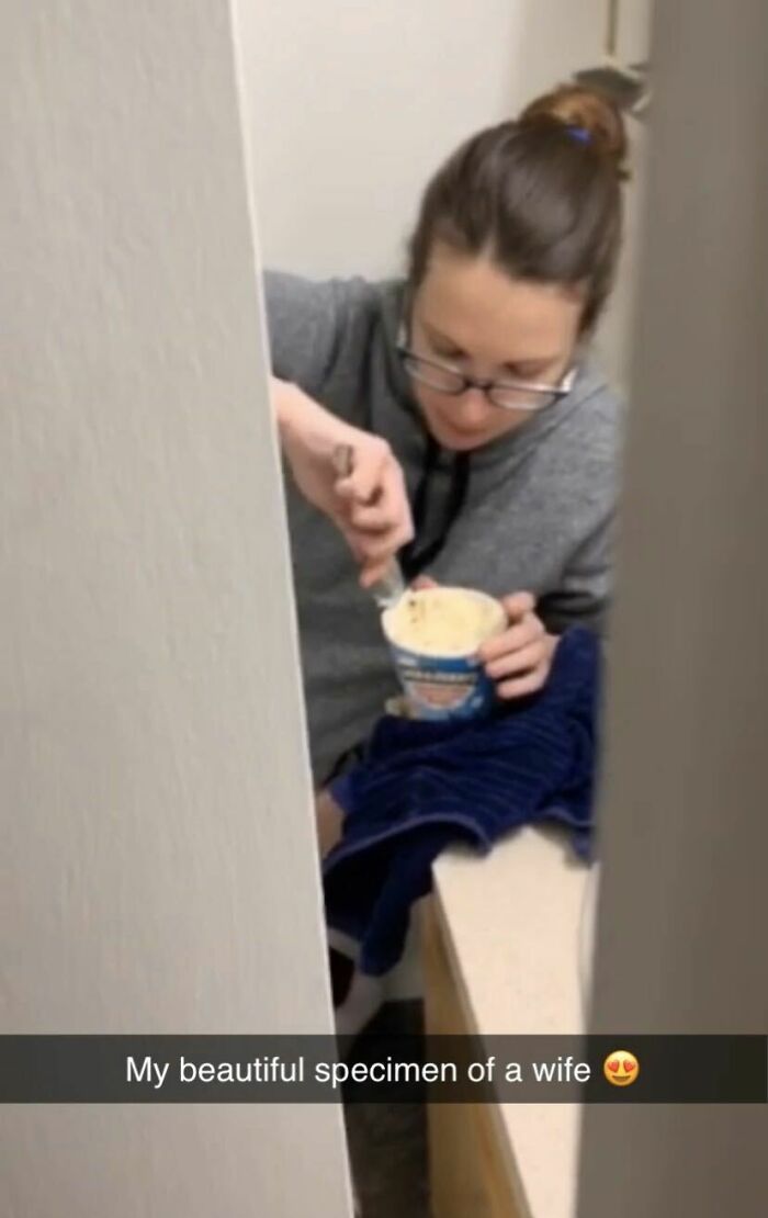 My Husband Found Me Hiding In The Bathroom, Pants Down, Shoveling Cookie Dough Ice Cream In My Mouth And Hiding From Our Kids. This Is Pregnancy (29weeks)
