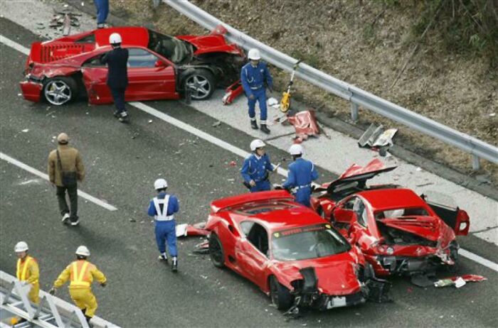 Worlds Most Expensive Car Crash