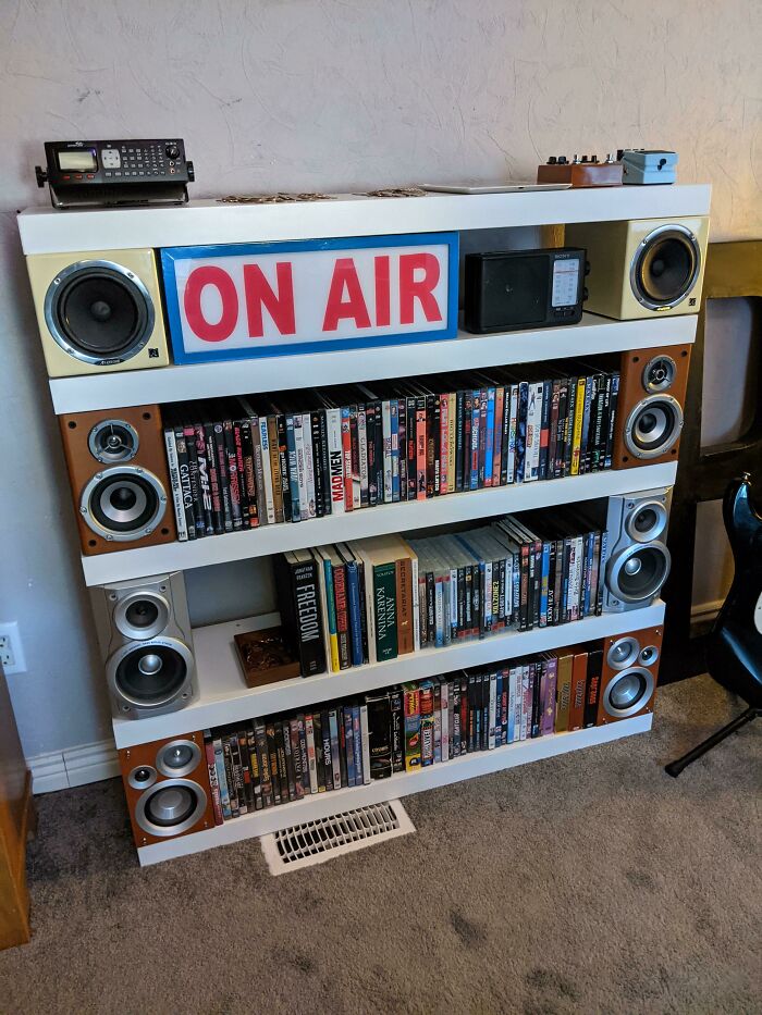 I Made Shelves Using Recycled Thrift Store Speakers
