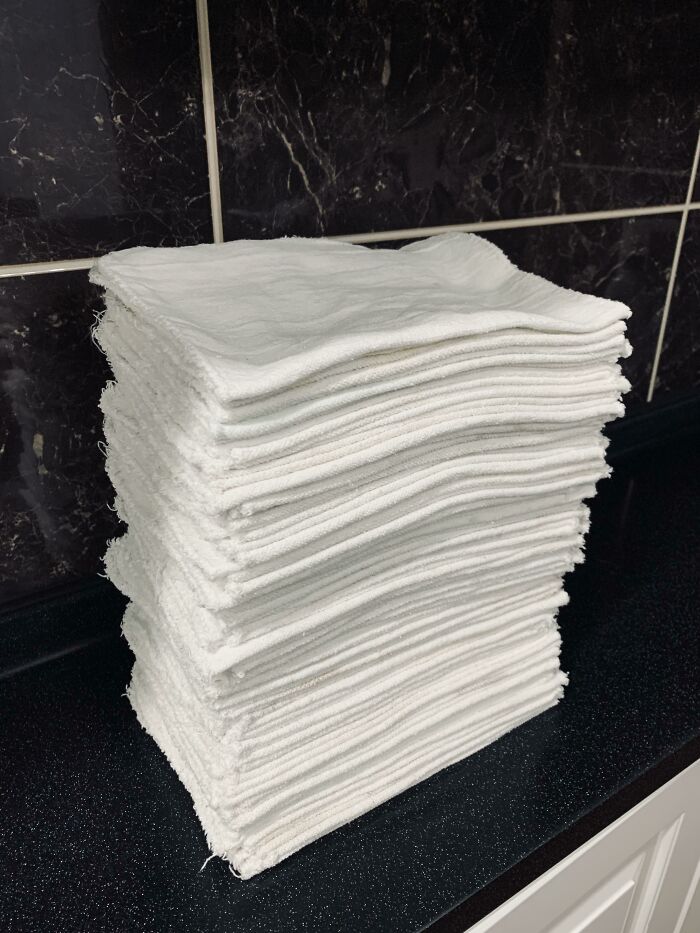 About 6 Years Ago I Ditched Paper Towels And Switched To Cotton Shop Towels. I Bought 150 Off Amazon For About $30. They Have Been Life Changing For Staying Frugal And Eco Conscious! I Keep A “Garbage Can” In My Kitchen To Separate These Out And Wash When Full With Hot Water, Detergent, And Bleach