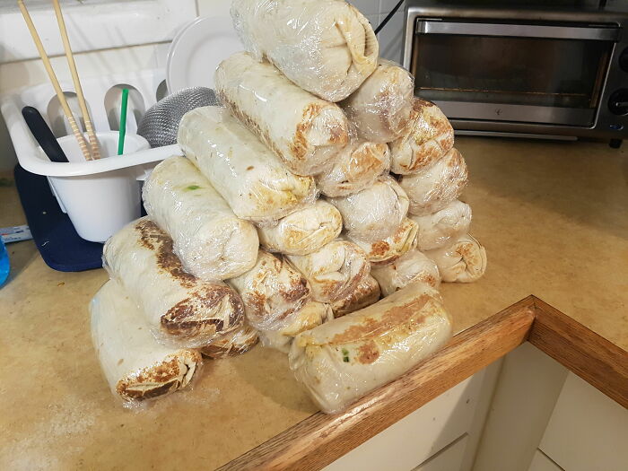 Just Made 22 Burritos For Lunches Instead Of Chipotle