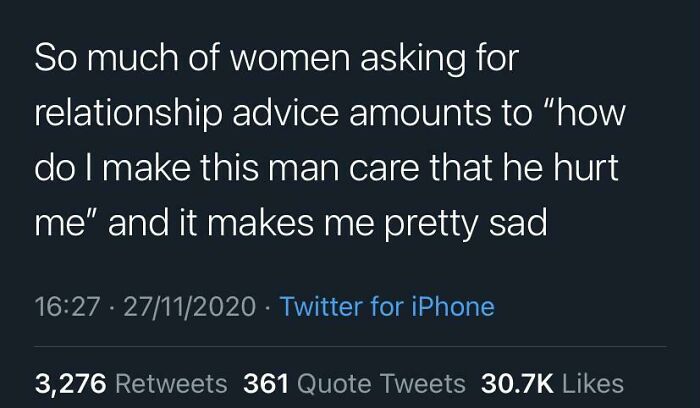 My Wish For 2021 And Beyond Is That More Women Realise That They Don’t Have To Put Up With Callous, Selfish Behaviour In Their Relationships