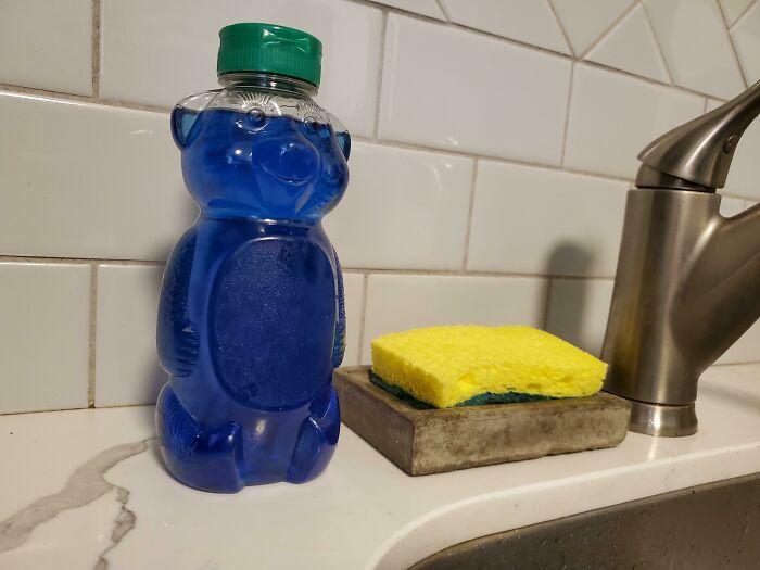 Repurposed This Bear For Dish Duty