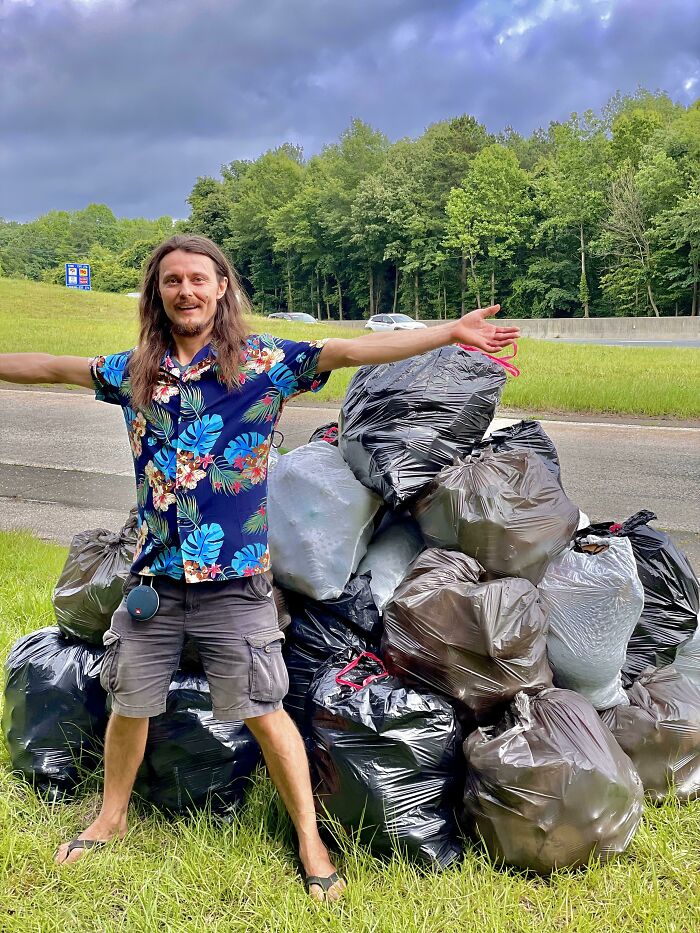 My Best Bud And I Cleaned Up A Ton Of Trash Today On Our Day Off