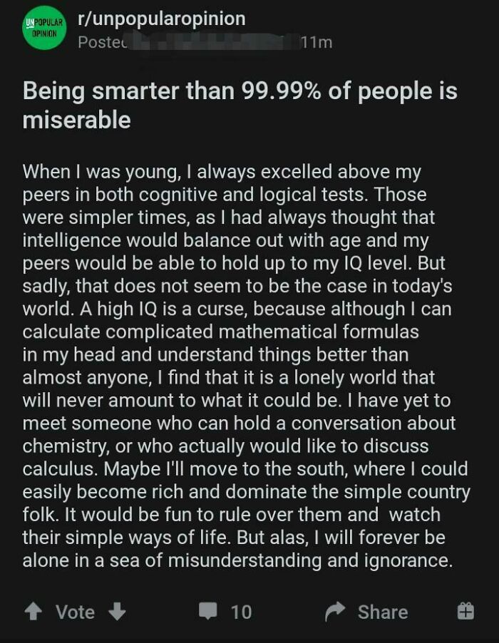 How Hard It Is To Be Sooo So Smart