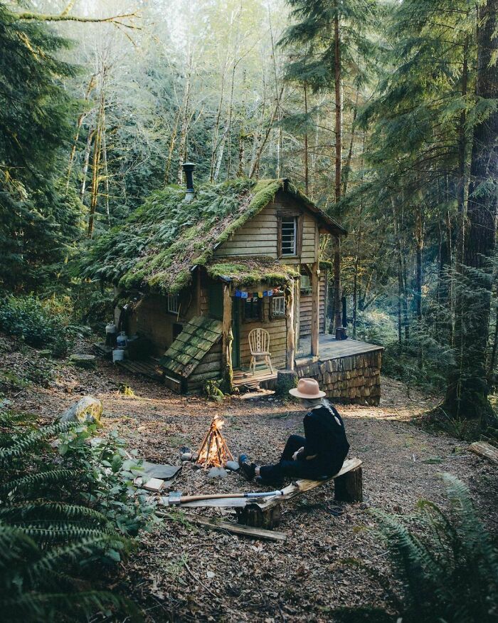 Esta cabaña en el estado de Washington