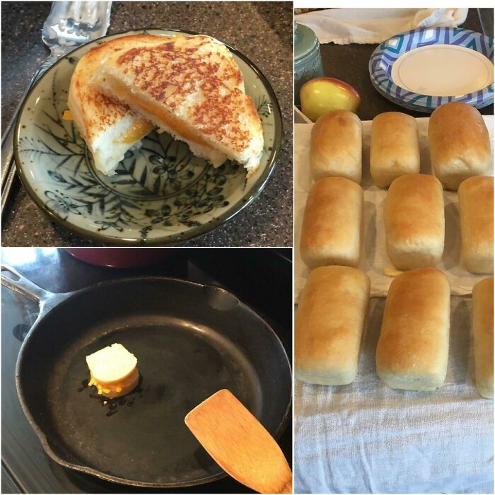 Mom Made Mini Loaves So My Sister Made A Mini Grilled Cheese