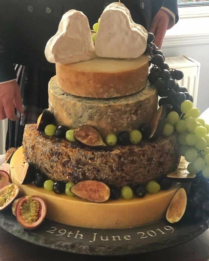 I Went To A Wedding Where The Cake Was Entirely Cheese