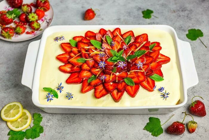 Grew Strawberries, Had Eggs From Our Chickens, So We Made This; Strawberry And Lemon Tiramisu
