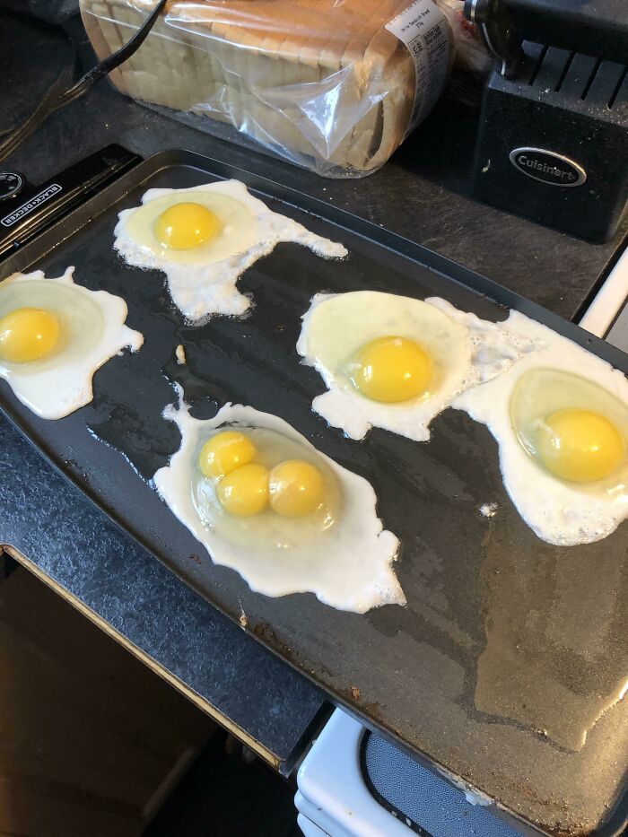 Cracked An Egg This Morning And It Was A Triplet