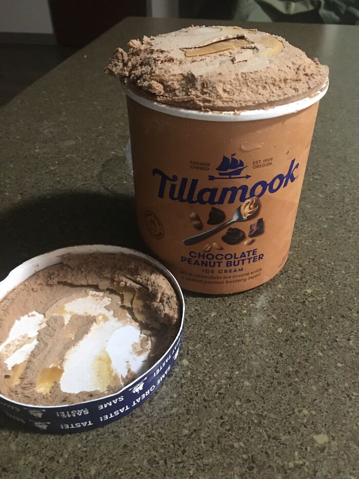 Mi helado estaba completamente lleno
