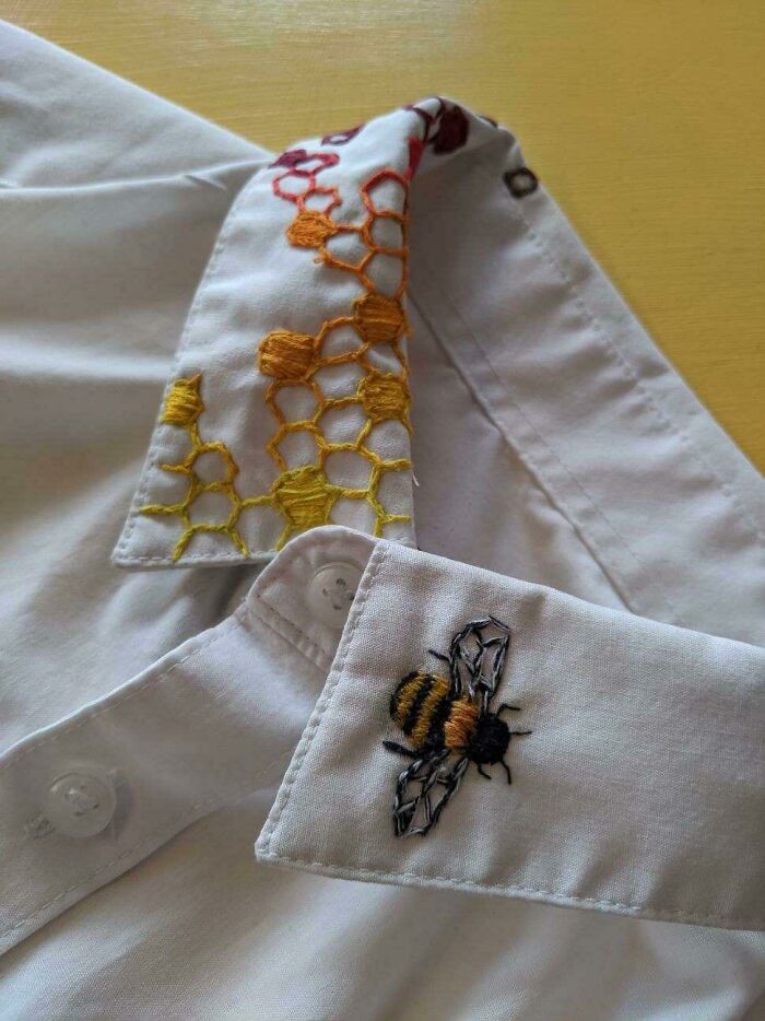 A Present For My Beekeeping Boyfriend. My First Big Embroidery Project!