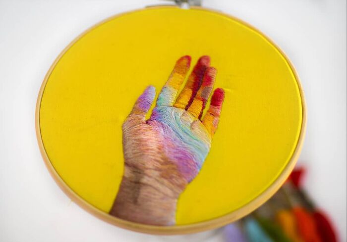 Putting The Hand In Hand Embroidery