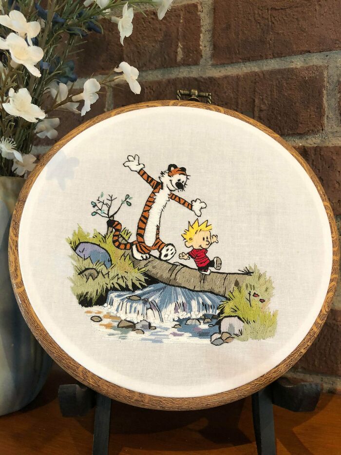 It Took A Month, But I Got My Brother’s Birthday Present Done With Time To Spare!!! Calvin And Hobbes!