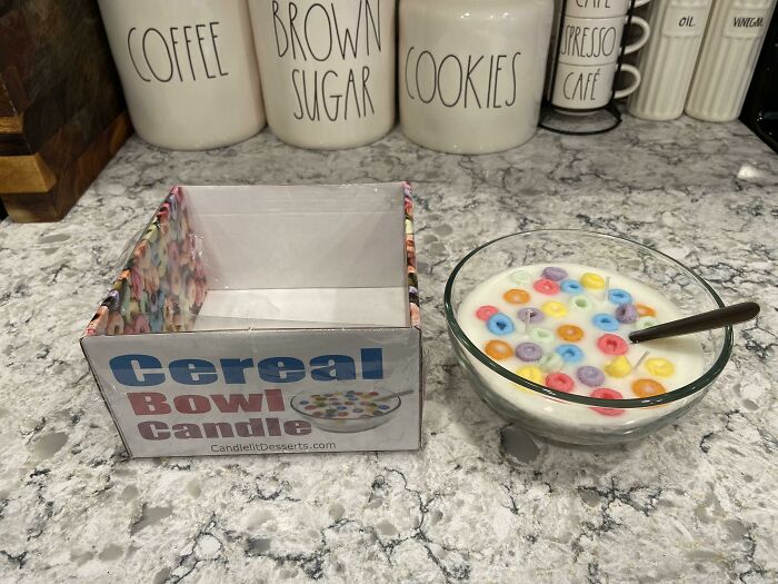 I Found A Candle That Looks Like A Bowl Of Cereal