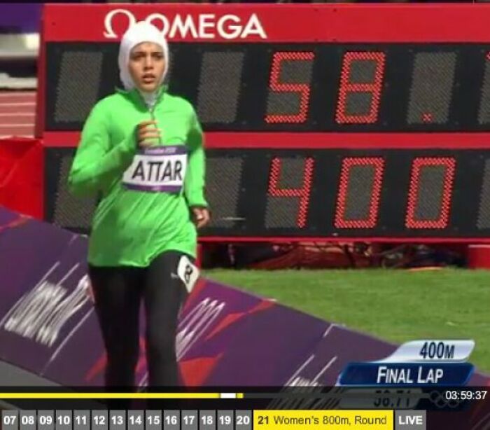 Última de su serie en los 800 metros, pero aún así todos estamos orgullosos de ti: Sarah Attar, primera mujer saudí que compite en atletismo en los Juegos Olímpicos