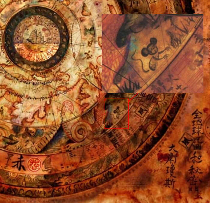 In Potc: At World's End (2007), You Can See A Hidden Mickey On Sao Feng's Sea Chart