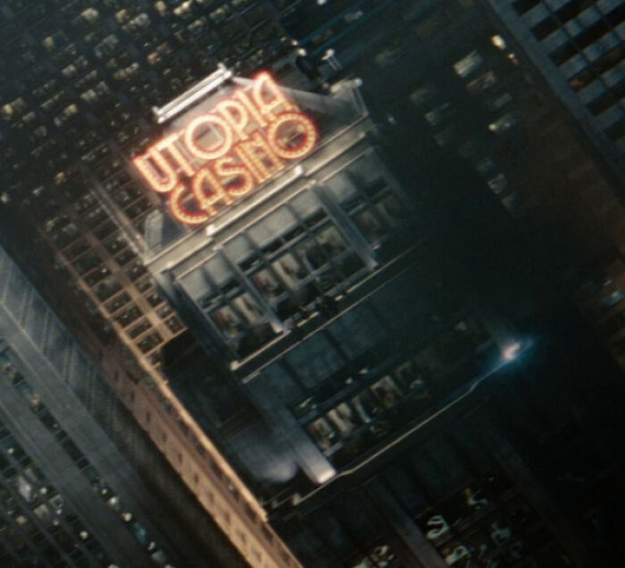 In Man Of Steel (2013), You Can See A Building Named "Utopia Casino" In Metropolis. In The Superman Comics, The Utopia Casino Is Owned By Tony Gallo. He Was The First Person To Bring Kryptonite To Metropolis